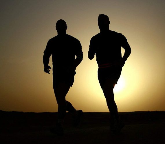 runners, silhouettes, athletes